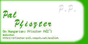 pal pfiszter business card